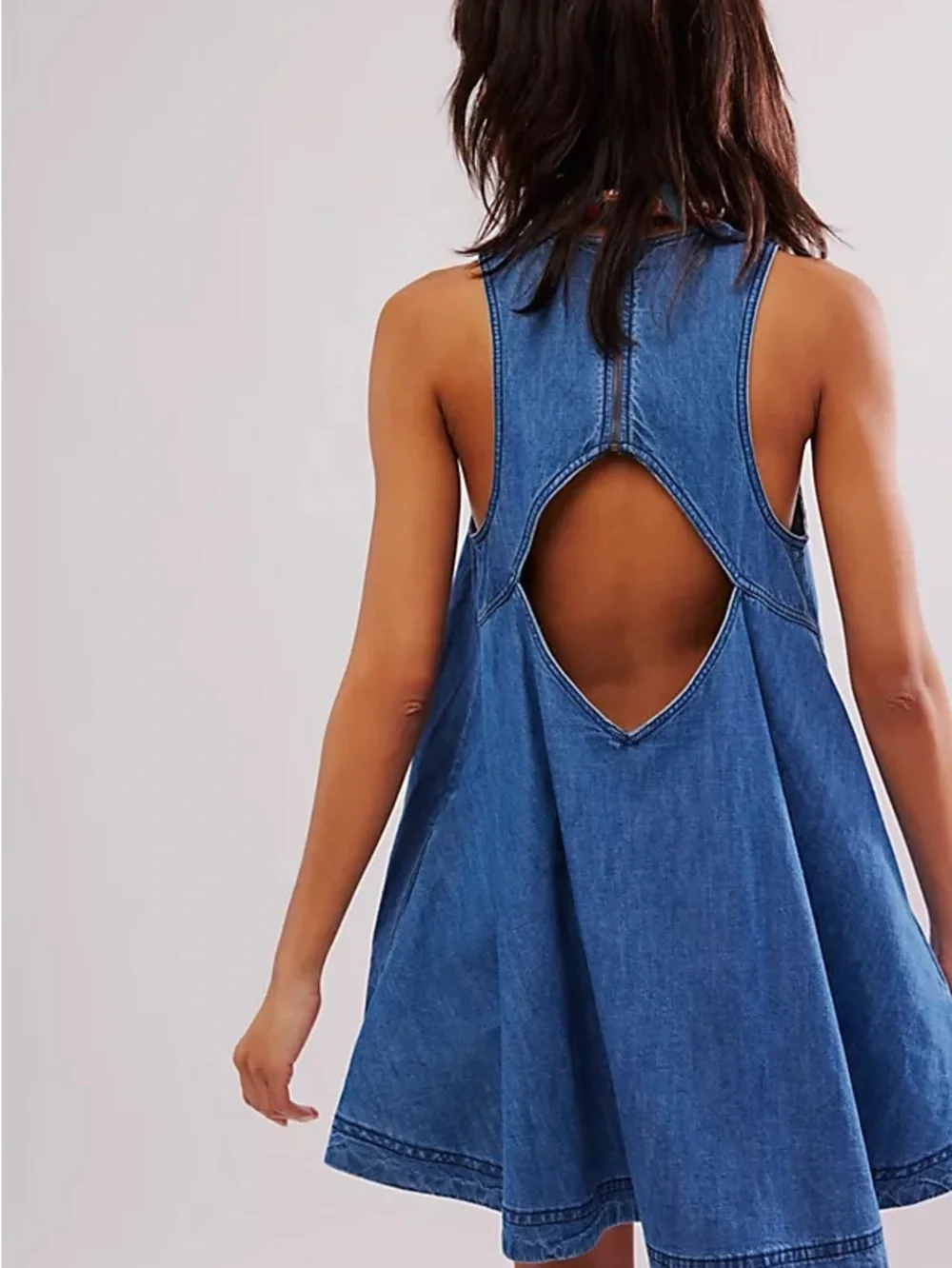 Free People Susie Denim Mini Dress - Picture 3 of 6